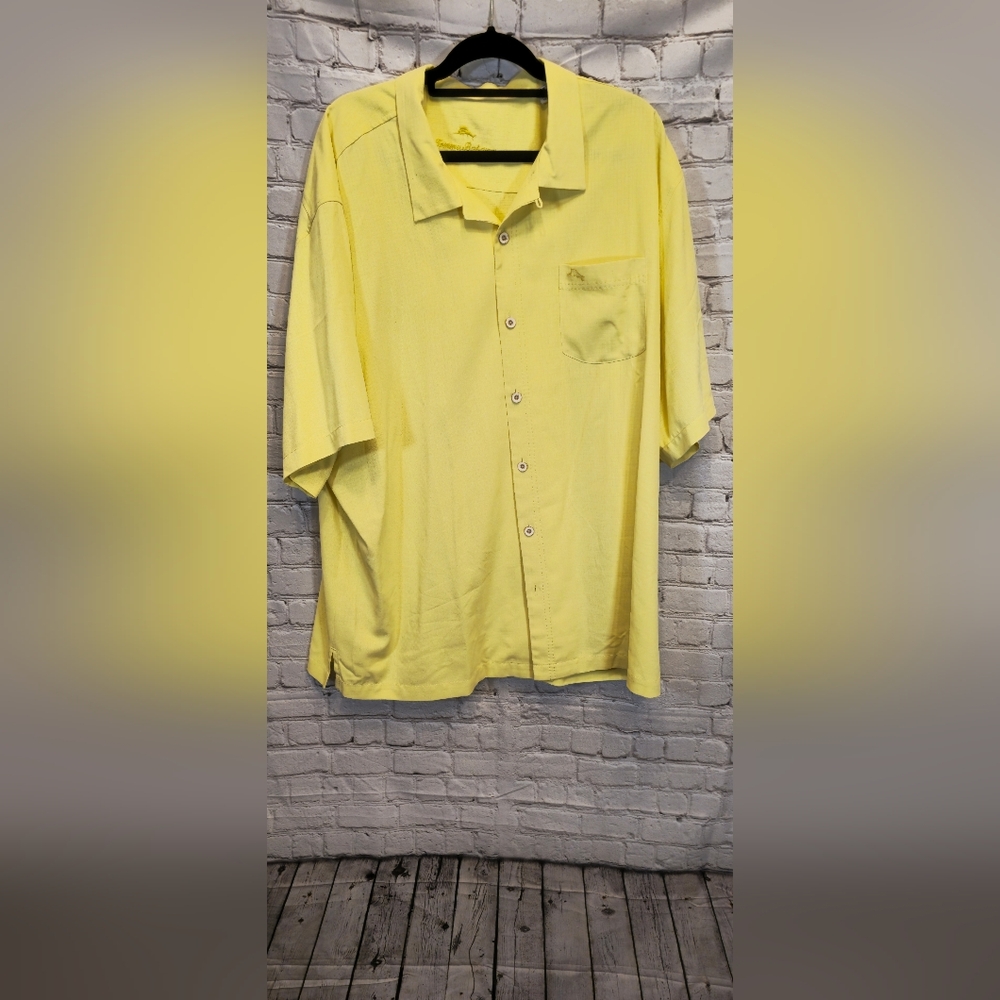 Tommy Bahama Light Yellow Men's Casual Shirt